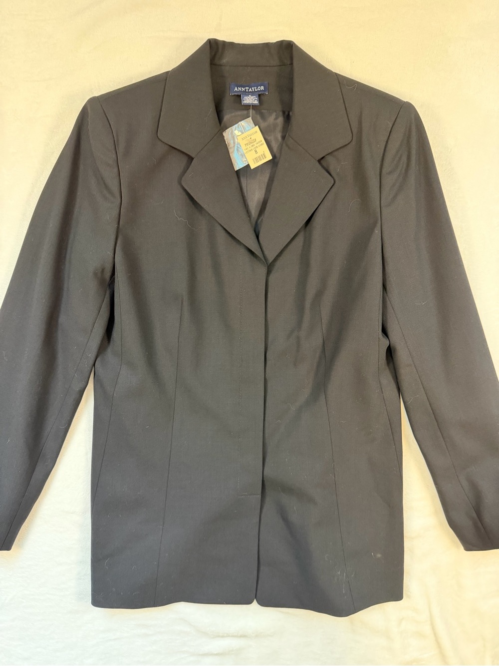 Ann Taylor Black Tailored Single-Breasted Blazer